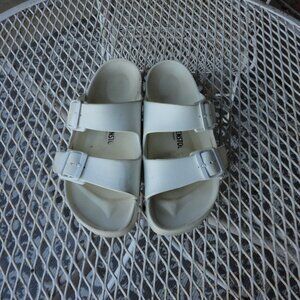 BIRKENSTOCK White Arizona EVA Double Strap Slip On Sandals Size 38 (7-7.5)